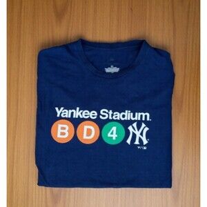 Fanatics New York Yankees Stadium Baseball BD4 Subway Blue Shirt XXL
